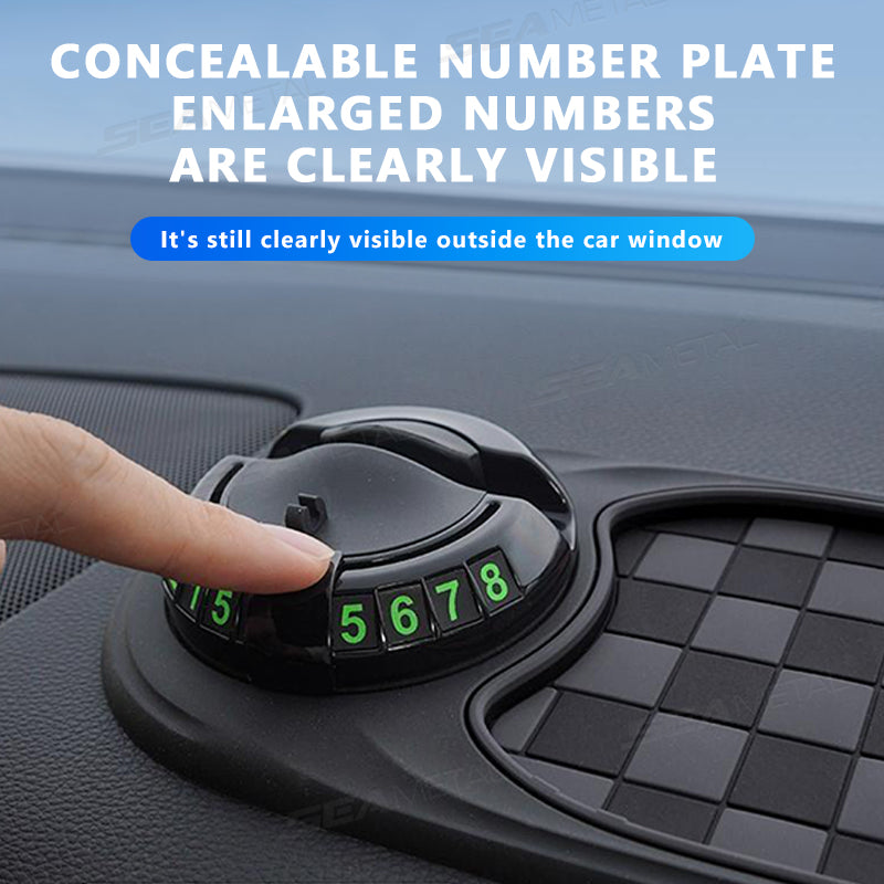 2 in 1 Anti-slip Dashboard Mat with Phone Mount, 360 Degree Rotating Car Phone Holder, Non-slip Adhesive Car Mat