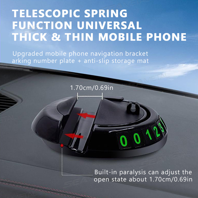 2 in 1 Anti-slip Dashboard Mat with Phone Mount, 360 Degree Rotating Car Phone Holder, Non-slip Adhesive Car Mat 7