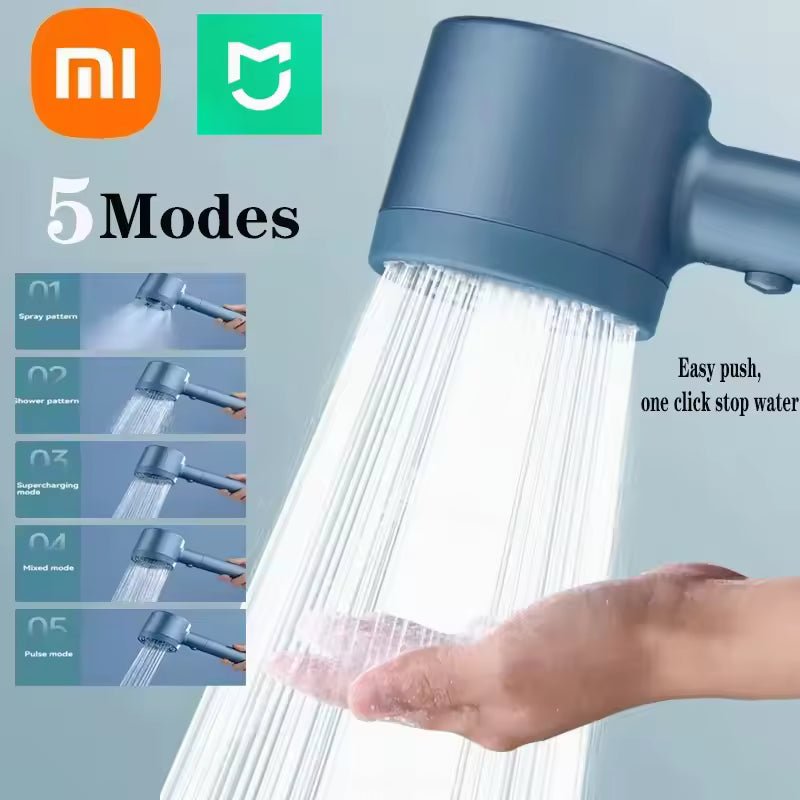 Mijia 5-Mode Shower Head, High-Pressure Shower Head with Filter, Bathroom Rain Faucet, New Mijia Bathroom Accessories 17