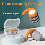 50dB Noise Cancelling Sleep Earplugs, Reusable Silicone Earplugs, Strong Sound Isolation, Multiple Sizes of Ear Covers, Unisex 12