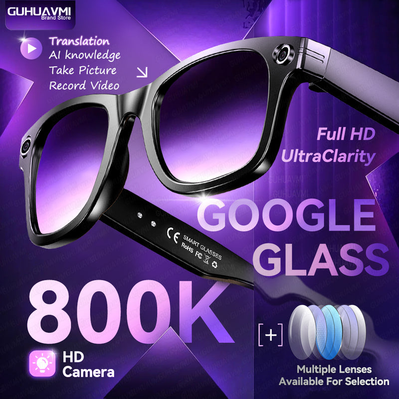 AI Smart Glasses with 8MP Camera Video Recording 100+ Language Translation Sunglasses Bluetooth Call Music Playing Men Women 4