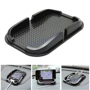 2 in 1 Anti-slip Dashboard Mat with Phone Mount, 360 Degree Rotating Car Phone Holder, Non-slip Adhesive Car Mat