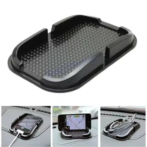2 in 1 Anti-slip Dashboard Mat with Phone Mount, 360 Degree Rotating Car Phone Holder, Non-slip Adhesive Car Mat
