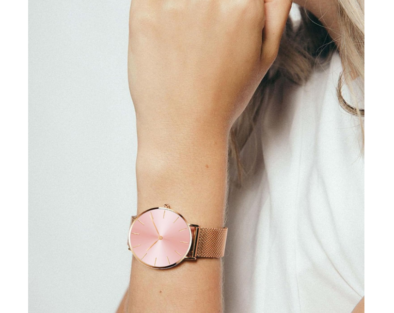 Delicate Rose Gold Metal Watch – Feminine & Chic