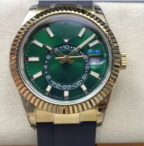 Stylish Men’s Black Leather Watch – Golden Touch