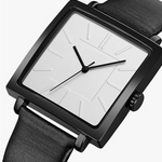 Unique Women’s Black Leather Square Watch – Stylish & Modern 3