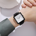 Unique Women’s Black Leather Square Watch – Stylish & Modern 1
