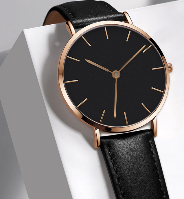 Men’s Leather Strap Watch – Elegant Design