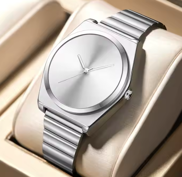 Minimalist Silver Stainless Steel Men’s Watch