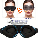 3D Contour Cup Sleep Mask with Noise-Canceling Earplugs, Night Face Mask that Blocks Light, Soft and Comfortable, Comfortable 12