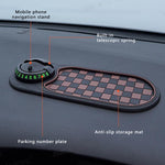 2 in 1 Anti-slip Dashboard Mat with Phone Mount, 360 Degree Rotating Car Phone Holder, Non-slip Adhesive Car Mat 11
