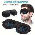 3D Contour Cup Sleep Mask with Noise-Canceling Earplugs, Night Face Mask that Blocks Light, Soft and Comfortable, Comfortable 4