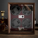 Vertical Solid Wood Leather Automatic Mechanical Watch  Winder Turn Storage Box 1