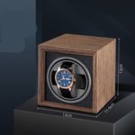 Vertical Solid Wood Leather Automatic Mechanical Watch  Winder Turn Storage Box 9