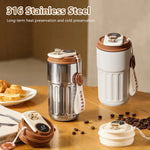 Smart Digital Thermal Bottle Portable Coffee Mug Stainless Steel Water Bottle In-Car Insulated Cup Keep Cold Vacuum Flasks 450ml 1