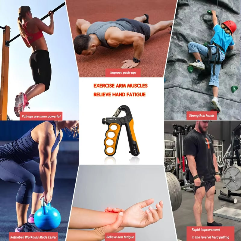 5-100kg Hand Grip Muscle Strengthener Trainer Adjustable Hands Gripper Strength Wrist Weights Expander Gym Exercise Accessories 7