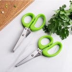 Multifunctional Multi-layer Green Onion Scissors Stainless Steel Onion Cutting Knife Herb Seaweed Spice Scissors Kitchen Scissor Kitchen Gadgets 5
