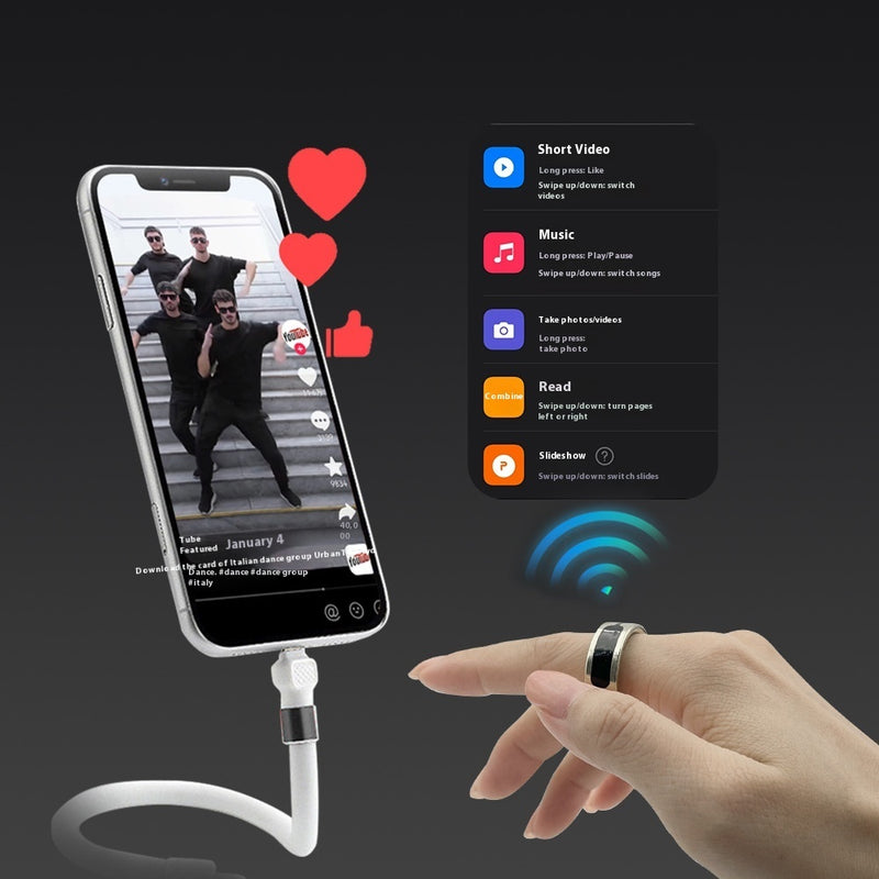 X3 Smart Waterproof Bluetooth Sports Health Ring Sleep Remote Control 2
