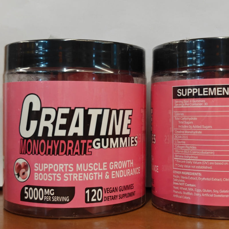 Creatine Monohydrate Gummies 5000mg Per Serving, Vegan 1