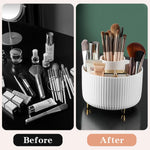 360 Rotating Makeup Brush Holder & Organizer  Countertop Storage For Cosmetics & Skincare 8 Colors 10