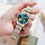 Hollow Mechanical Watch Women's Steel Belt Waterproof 4
