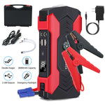 Car Jump Starter Booster 800A Peak 28000mAh 12V Battery Charger Up To 6.0L Gas Or 3.0L Diesel Engine With LCD Screen 4 Modes LED Flashlight 1