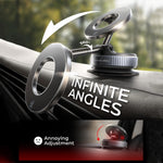 360 Foldable Vacuum Phone Holder Strong Magnetic Suction Cup Car Stand Car Mount 4