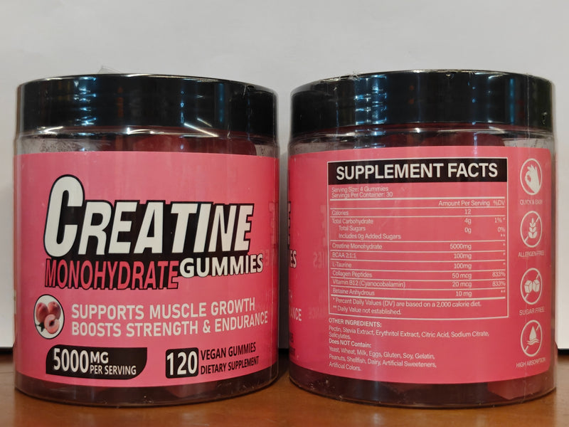 Creatine Monohydrate Gummies 5000mg Per Serving, Vegan 2