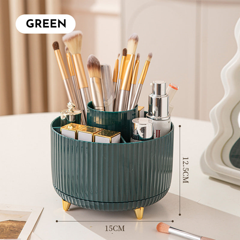 360 Rotating Makeup Brush Holder & Organizer  Countertop Storage For Cosmetics & Skincare 8 Colors 2