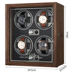 Vertical Solid Wood Leather Automatic Mechanical Watch  Winder Turn Storage Box 8