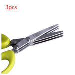 Multifunctional Multi-layer Green Onion Scissors Stainless Steel Onion Cutting Knife Herb Seaweed Spice Scissors Kitchen Scissor Kitchen Gadgets 12