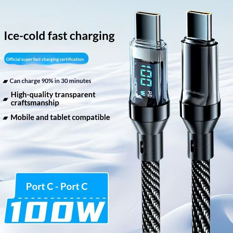 120W Digital-display Fast-charging Cable With Smart Power-off Feature 6