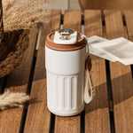 Smart Digital Thermal Bottle Portable Coffee Mug Stainless Steel Water Bottle In-Car Insulated Cup Keep Cold Vacuum Flasks 450ml 19