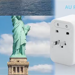 Universal Travel Adapter, International Travel Plug Adapter with 2 USB-C(PD 20W) ＆ 1 USB-A Ports, All in One Portable Adaptor, for USA, UK, EU, AU ＆ 224+ Countries (White) US 3